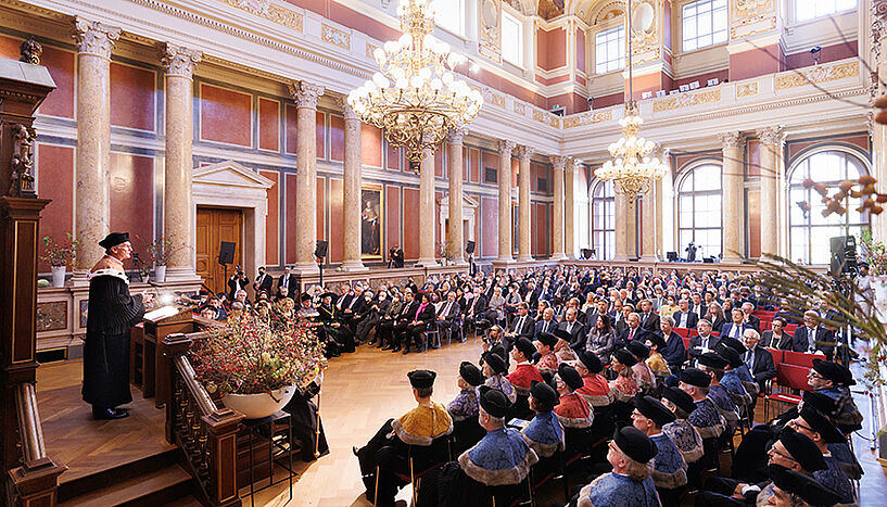 Feierliche Inauguration des neuen Rektors der Universität Wien Sebastian Schütze. 
