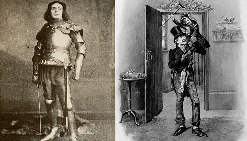 Two historic portraits of the main charaacters of Spišiakovás research: Richard III and Tiny Tim