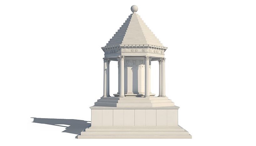 Fig. 4: Picture of the virtually reconstructet Octagon in Ephesos. C: Austrian Academy of Sciences/Austrian Archaeological Institute
