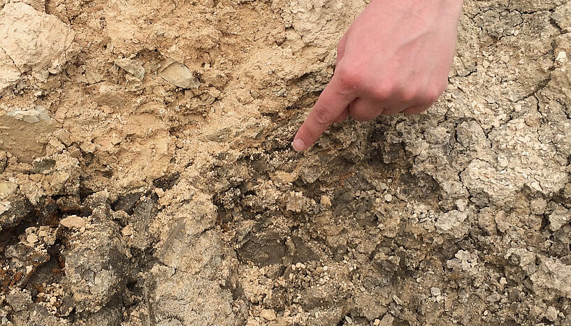 Fig. 3: The end of the Messinian Salinity Crisis, ~5.3 million years ago, was marked by a distinct change in the sediments deposited on the Mediterranean Sea floor, which is seen here at Pissouri area, on Cyprus. 
